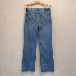 MOTHER Brookie Flood High Rise Wide Crop Raw Hem Jeans Dean’s List Wash